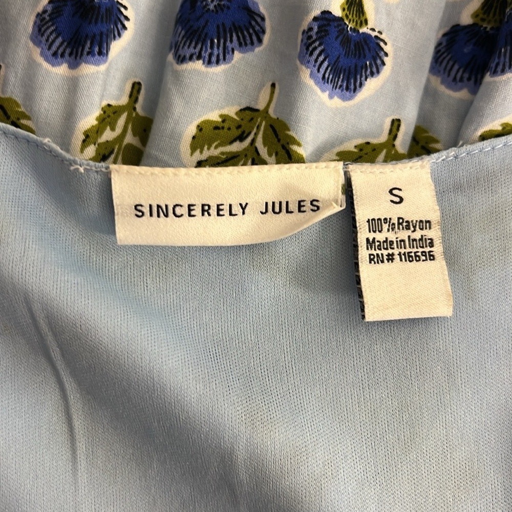 Sincerely Jules Tiered Floral Print Sleeveless V Neck Mini Dress Womens Size‎ S - Picture 10 of 12